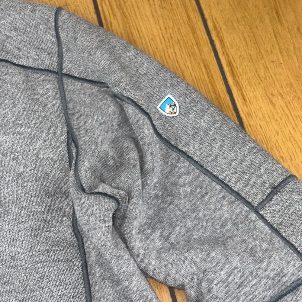 Kuhl Interceptr Mens Full Zip Fleece Jacket‎ Gray Heather Hiking Outdoor Medium